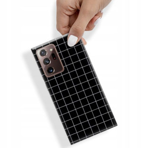 Etui do SAMSUNG NOTE 20 PLUS W Kratkę Kratka Wzory