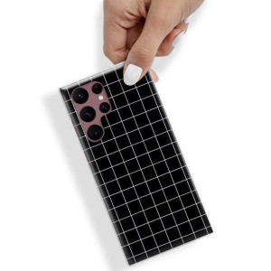 Etui do SAMSUNG S22 ULTRA W Kratkę Kratka Wzory