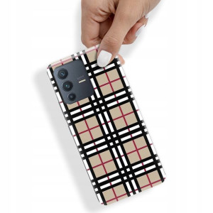 Etui do VIVO V23 5G Obudowa W Kratkę Kratka Wzory