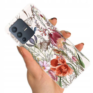Etui do VIVO V23 Obudowa Kwiaty Flower Top Wzory