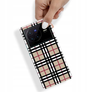 Etui do VIVO X80 Obudowa W Kratkę Kratka Top Wzory