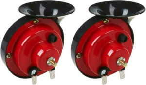 Klakson Pneumatyczny Ślimakowy 12V 300Db Czerwony