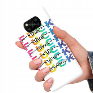 Etui do XIAOMI POCO X3 NFC Case Modne Napisy Wzory