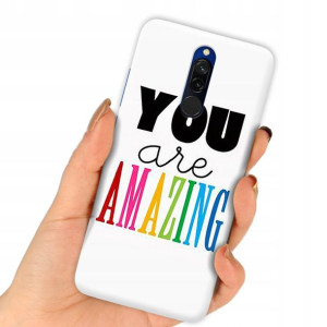 Etui do XIAOMI REDMI 8 Case Modne Top Napisy Wzory