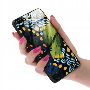Etui Glass do HUAWEI HONOR 7A Kwiaty Flower Wzory