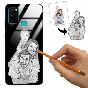 Etui Glass do HUAWEI HONOR 9A Rysunek Własne Foto