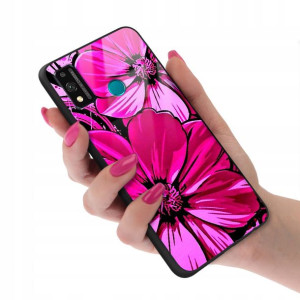 Etui Glass do HUAWEI HONOR 9X LITE Flower Wzory