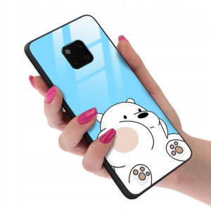 Etui Glass do HUAWEI MATE 20 PRO Bare Bears Wzory