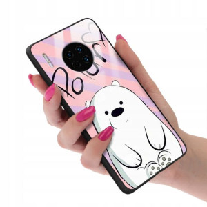 Etui Glass do HUAWEI MATE 30 PRO Bare Bears Wzory