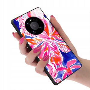 Etui Glass do HUAWEI MATE 40 PRO Kwiaty Top Wzory