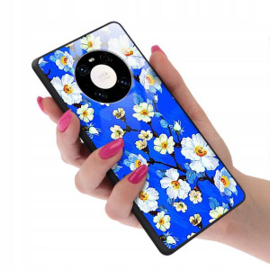 Etui Glass do HUAWEI MATE 40 Wiosenne Flower Wzory