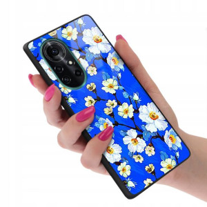 Etui Glass do HUAWEI NOVA 8 PRO Kwiaty Top Wzory