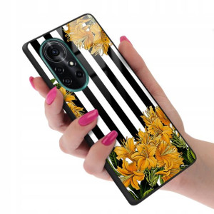 Etui Glass do HUAWEI NOVA 8 Wiosenne Flower Wzory