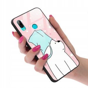 Etui Glass do HUAWEI P SMART 2019 Bare Bears Wzory