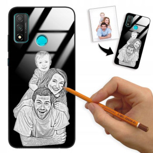 Etui Glass do HUAWEI P SMART 2020 Szkic Rysunek