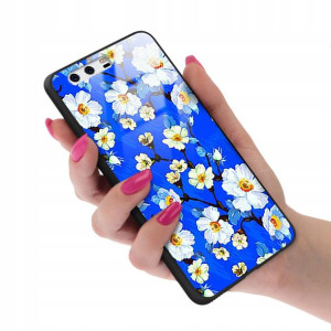 Etui Glass do HUAWEI P10 Obudowa Kwiaty Top Wzory