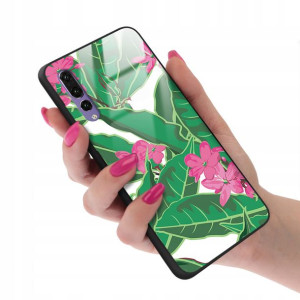 Etui GLASS do HUAWEI P20 PRO Kwiaty Wiosenne Wzory