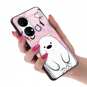 Etui Glass do HUAWEI P50 Case We Bare Bears Wzory