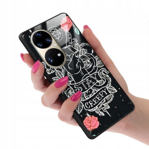 Etui Glass do HUAWEI P50 PRO Mistake Black Wzory