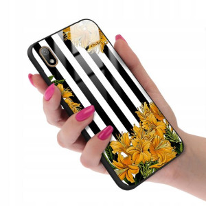 Etui Glass do HUAWEI Y5 2019 Kwiaty Wiosenne Wzory