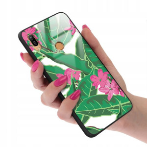 Etui GLASS do HUAWEI Y6 PRIME 2019 Kwiatowe Wzory