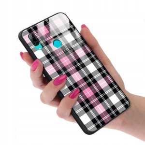Etui GLASS do HUAWEI Y7 2019 Kratka Pattern Wzory