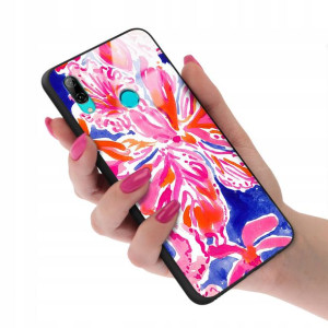 Etui Glass do HUAWEI Y7 2019 Wiosenne Flower Wzory