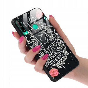 Etui Glass do HUAWEI Y7P 2020 Mistake Black Wzory