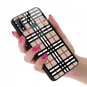 Etui GLASS do HUAWEI Y8S Case Kratka Pattern Wzory