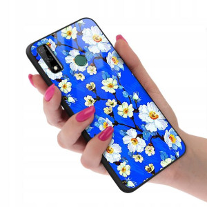 Etui Glass do HUAWEI Y8S Wiosenne Flower Top Wzory