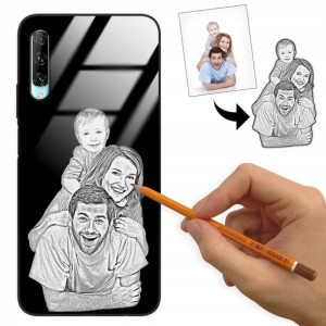 Etui Glass do HUAWEI Y9S Szkic Rysunek Własne Foto