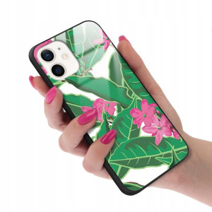 Etui GLASS do IPHONE 12 MINI Kwiaty Wiosenne Wzory
