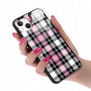 Etui GLASS do IPHONE 14 PLUS Kratka Pattern Wzory
