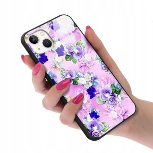 Etui Glass do IPHONE 14 PLUS Wiosenne Flower Wzory