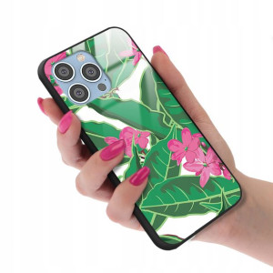 Etui GLASS do IPHONE 14 PRO MAX Kwiatowe Top Wzory