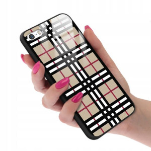 Etui GLASS do IPHONE 5 Case Kratka Pattern Wzory