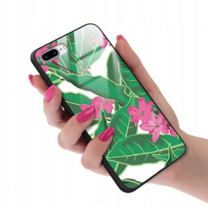 Etui GLASS do IPHONE 7/8 PLUS Kwiaty Wiosna Wzory