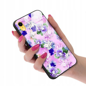 Etui Glass do IPHONE XR Kwiaty Flower Top Wzory