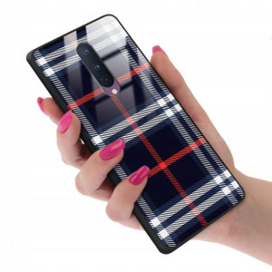 Etui GLASS do ONEPLUS 8 Case Kratka Pattern Wzory