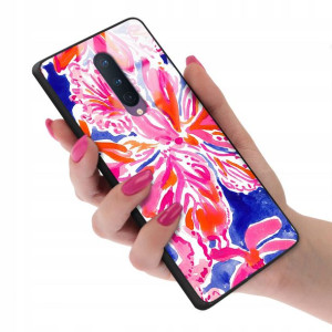 Etui Glass do ONEPLUS 8 Wiosenne Flower Top Wzory