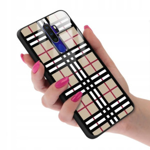 Etui GLASS do OPPO A11X Case Kratka Pattern Wzory