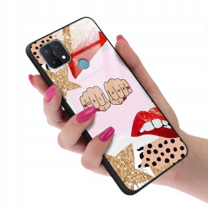 Etui Glass do OPPO A15 Dziewczęce Girl Top Wzory
