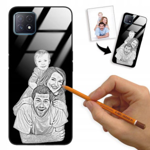 Etui Glass do OPPO A72 5G Rysunek Własne Zdjęcie