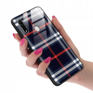 Etui GLASS do OPPO A8 2020 Kratka Pattern Wzory
