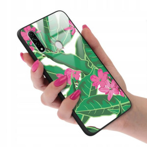 Etui GLASS do OPPO A8 2020 Kwiaty Wiosenne Wzory