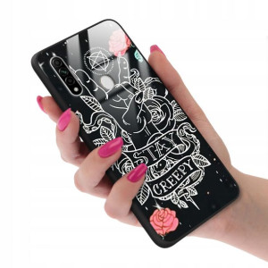 Etui Glass do OPPO A8 2020 Mistake Black Top Wzory