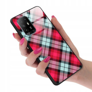 Etui GLASS do OPPO A94 4G Kratka Pattern Top Wzory