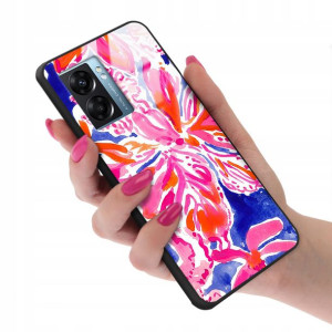 Etui Glass do OPPO K10 5G Kwiaty Flower Top Wzory
