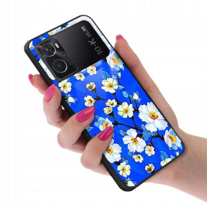 Etui Glass do OPPO K10 PRO 5G Kwiaty Spring Wzory