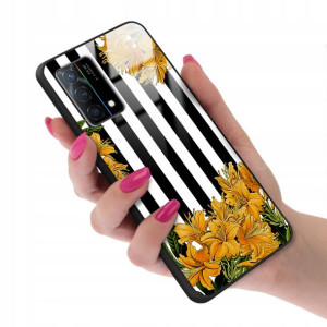 Etui Glass do OPPO K9 Wiosenne Flower Top Wzory